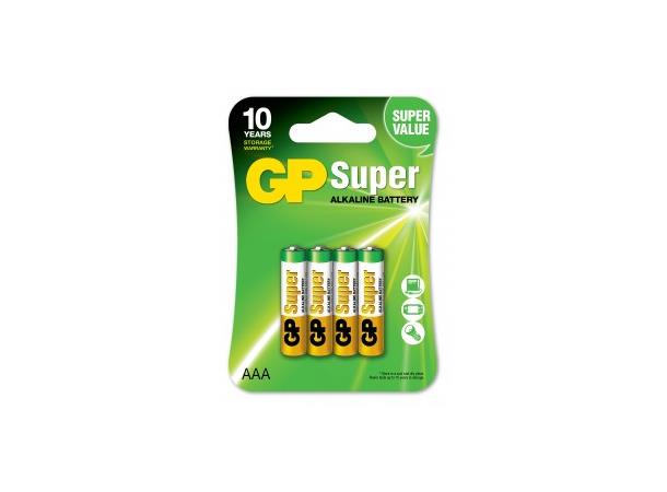 GP Super Batteri LR-03 AAA 4stk blister
